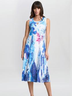 Gina Bacconi Camila Floral Dress, Blue/Multi, Blue/Multi