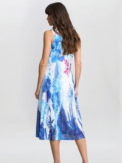 Gina Bacconi Camila Floral Dress, Blue/Multi - view 2, Blue/Multi