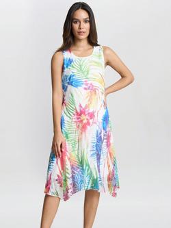 Gina Bacconi Eliza Sleeveless Asymmetric Hem Dress, Multi, Multi