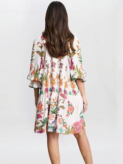 Gina Bacconi Mia Floral Shirt Dress, Multi - view 2, Multi