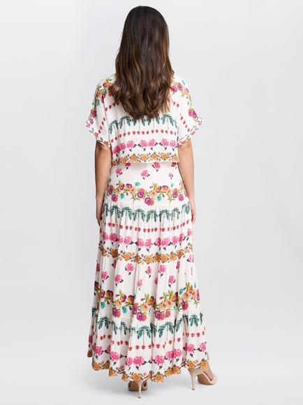 Gina Bacconi Sasha Floral Shirt Dress, Multi - view 2, Multi