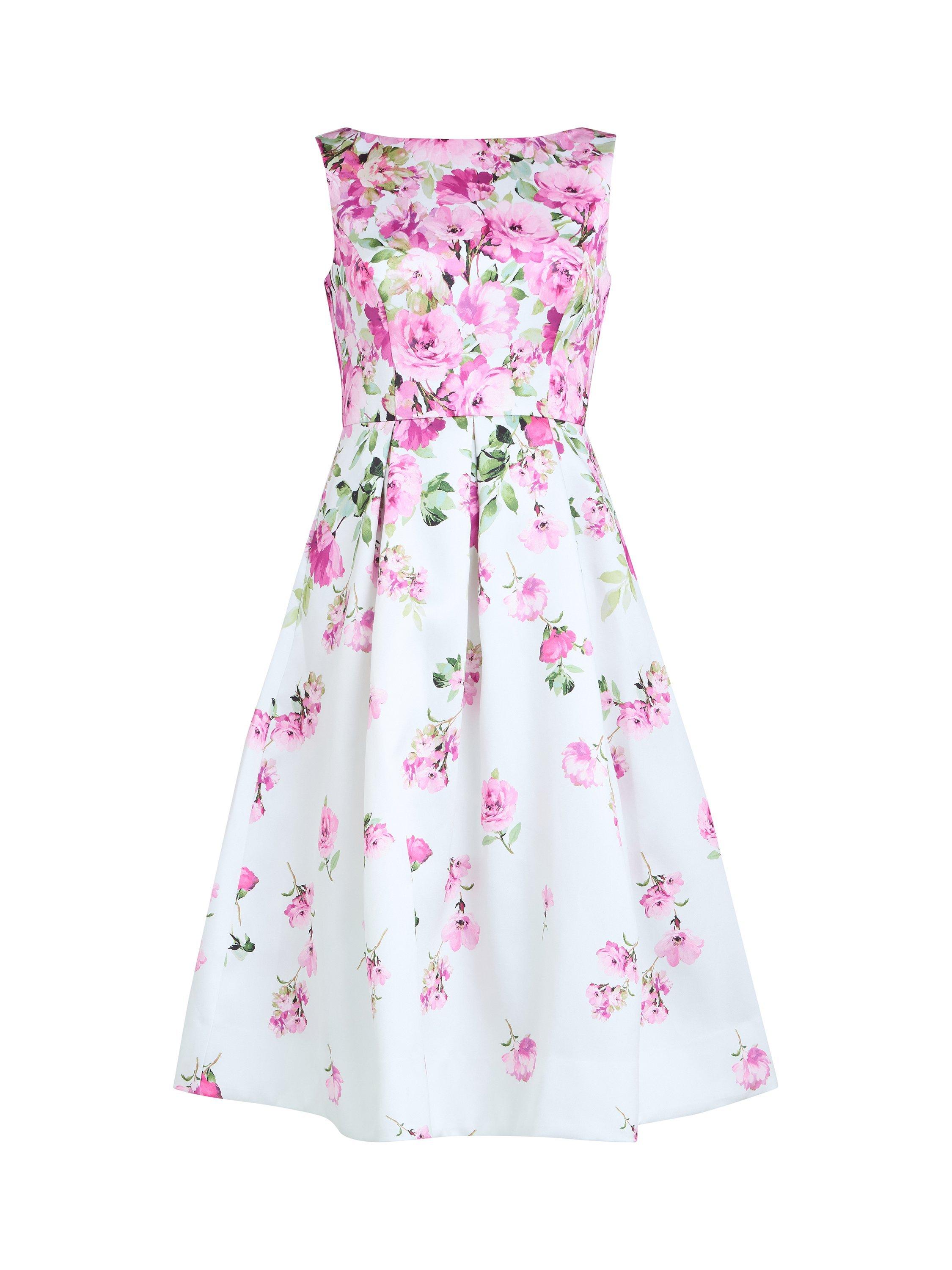 Product image 4 of 5, which shows Gina Bacconi Sophie Floral A-Line Midi Dress, Multi, 8