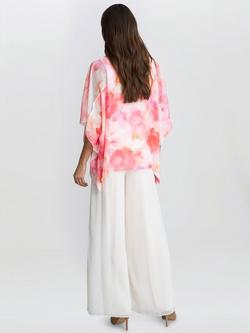 Gina Bacconi Evie Abstract Floral Cap Sleeve Top, Multi - view 2, Multi