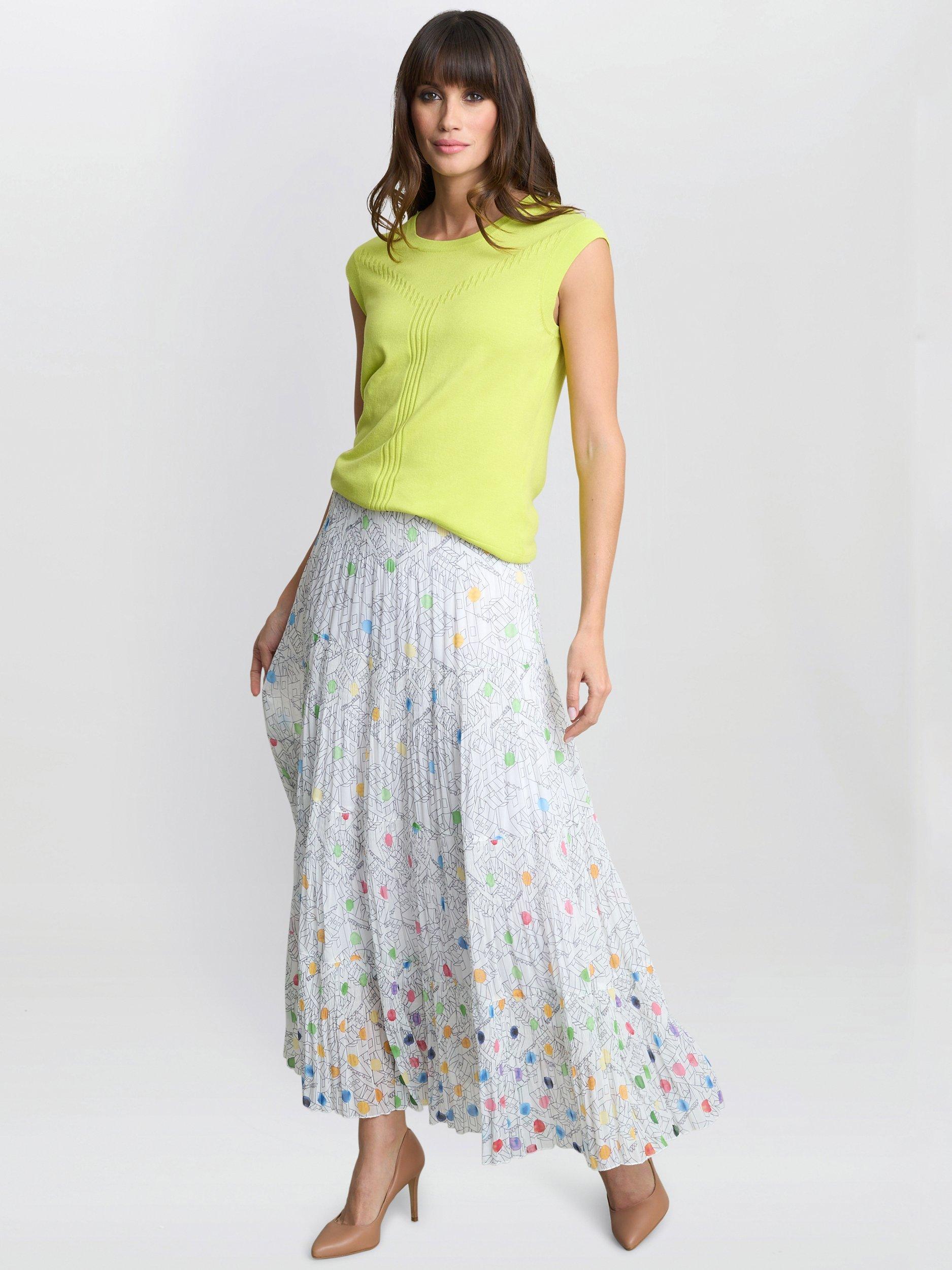 Product image 1 of 5, which shows Gina Bacconi Holly Dots Maxi Skirt, Multi, S