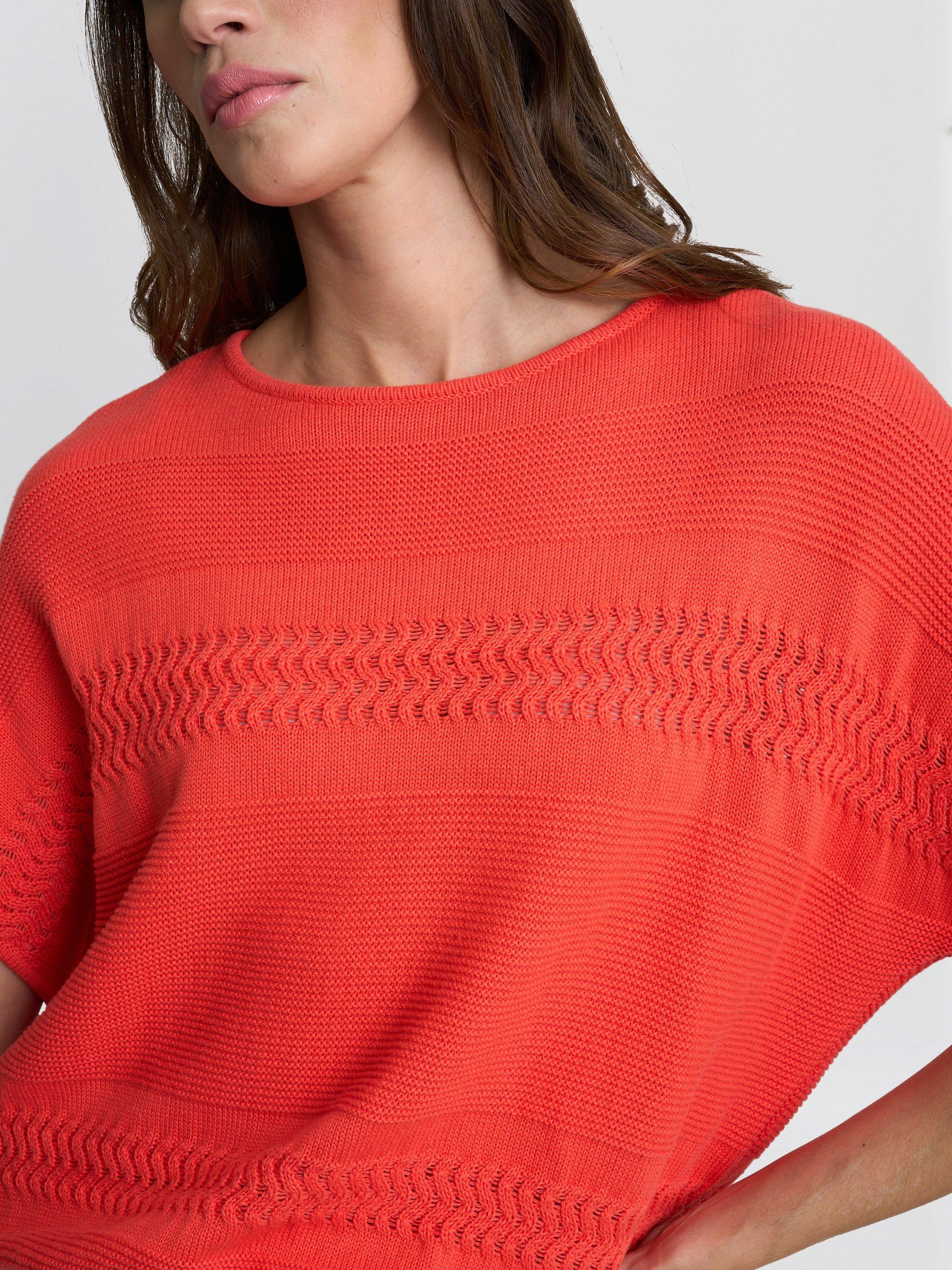 Product image 5 of 6, which shows Gina Bacconi Layla Knit Jumper, Orange, S