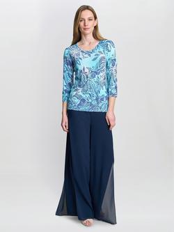 Gina Bacconi Vivien Diamante Paisley Jumper, Blue, Blue