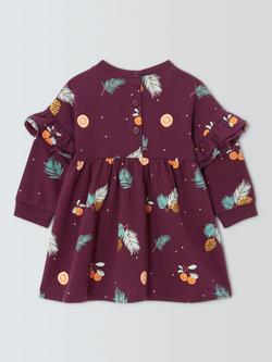 John Lewis Baby Clementine Sweater Dress, Purple - view 2, Purple