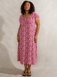 Live Unlimited Curve Floral Midi Dress, Pink