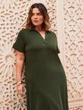 Live Unlimited Curve Polo Neck Dress, Khaki
