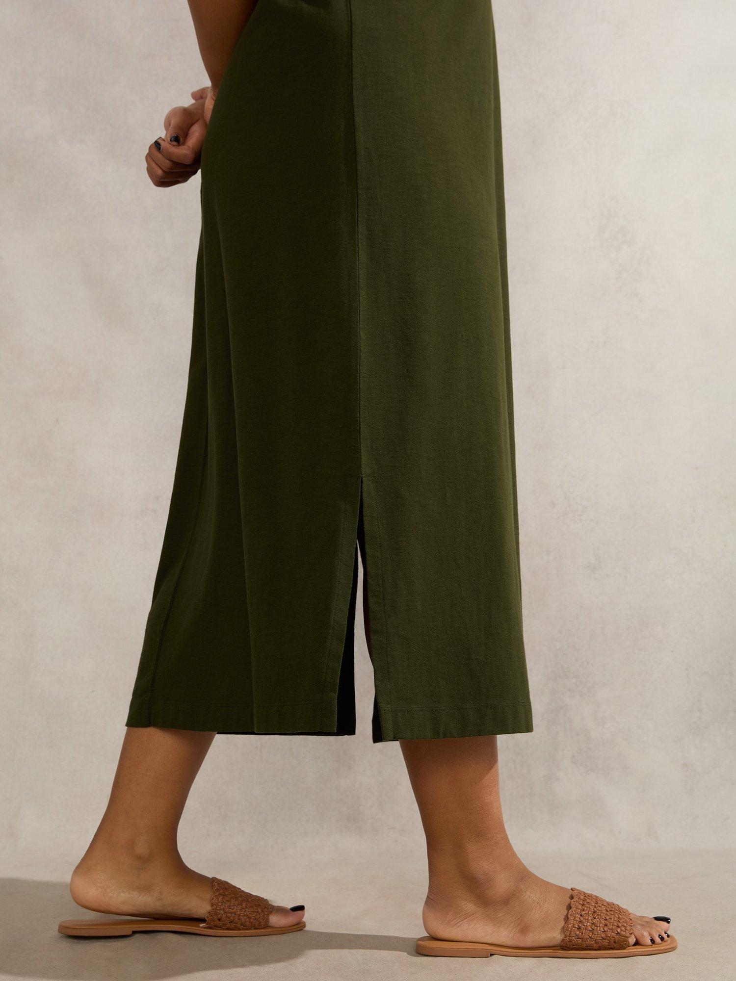 Product image 6 of 6, which shows Live Unlimited Curve Polo Neck Dress, Khaki, 20
