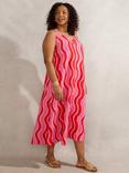 Live Unlimited Curve Swirl Pattern Midi Dress