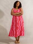 Live Unlimited Curve Swirl Pattern Midi Dress