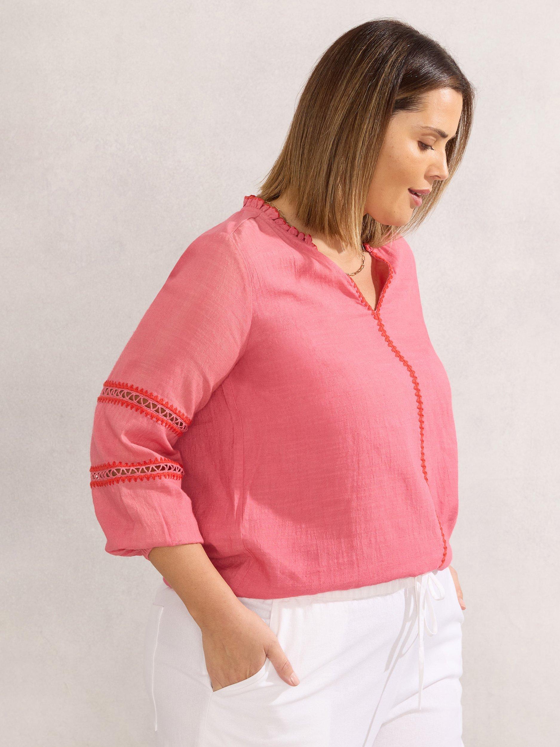 Product image 4 of 4, which shows Live Unlimited Curve Blouse, Pink, 20