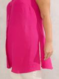Live Unlimited Curve Button Up Sleeveless Top, Pink