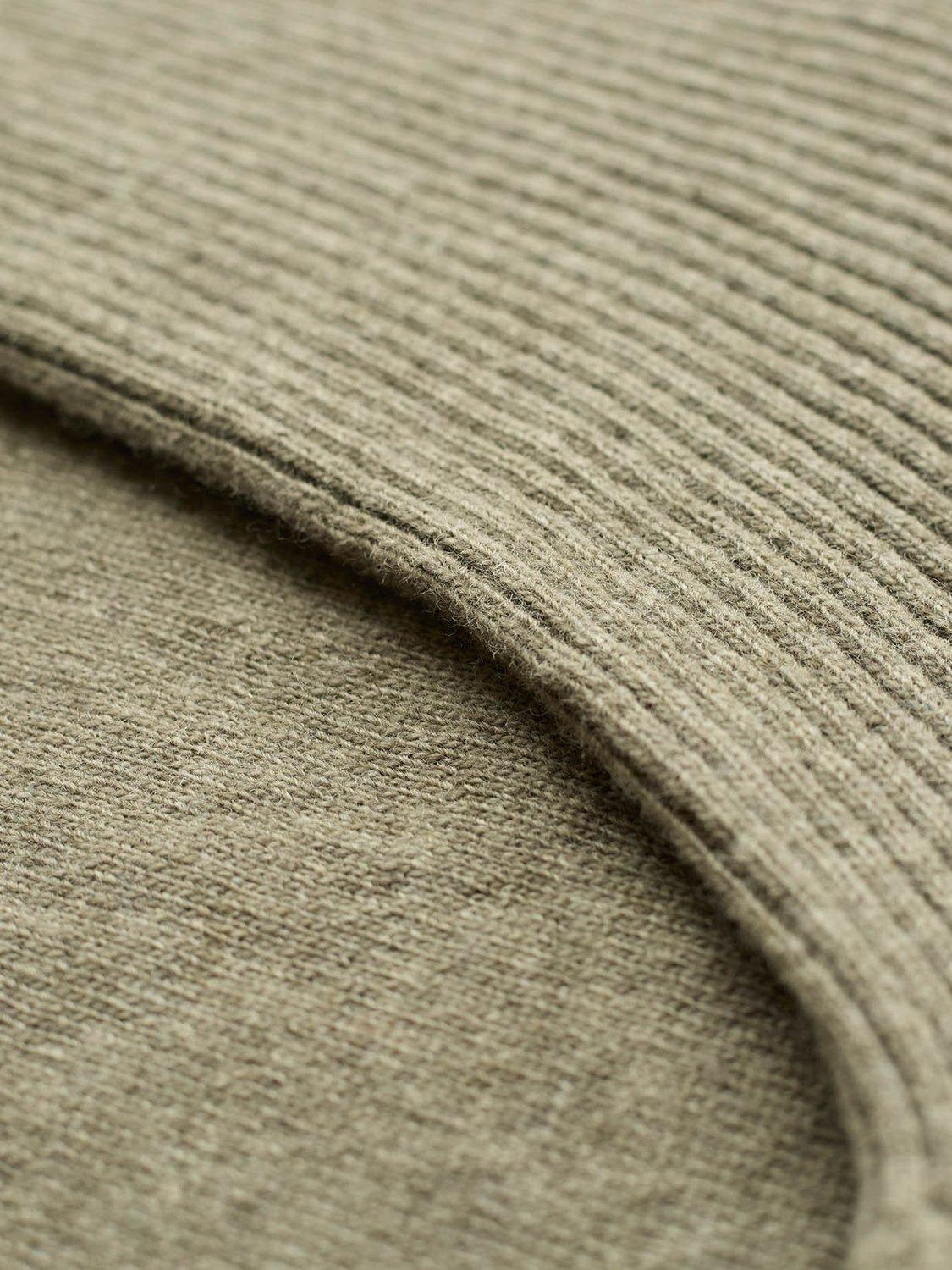 Product image 5 of 5, which shows Celtic & Co. Geelong Slouch Roll Neck Jumper, Moss, XS