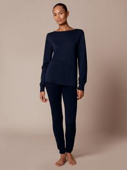 Celtic & Co. Pure Merino Wool Lounge Trousers, Navy, Navy