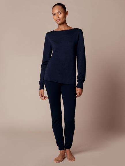 Celtic & Co. Pure Merino Wool Lounge Trousers, Navy, Navy