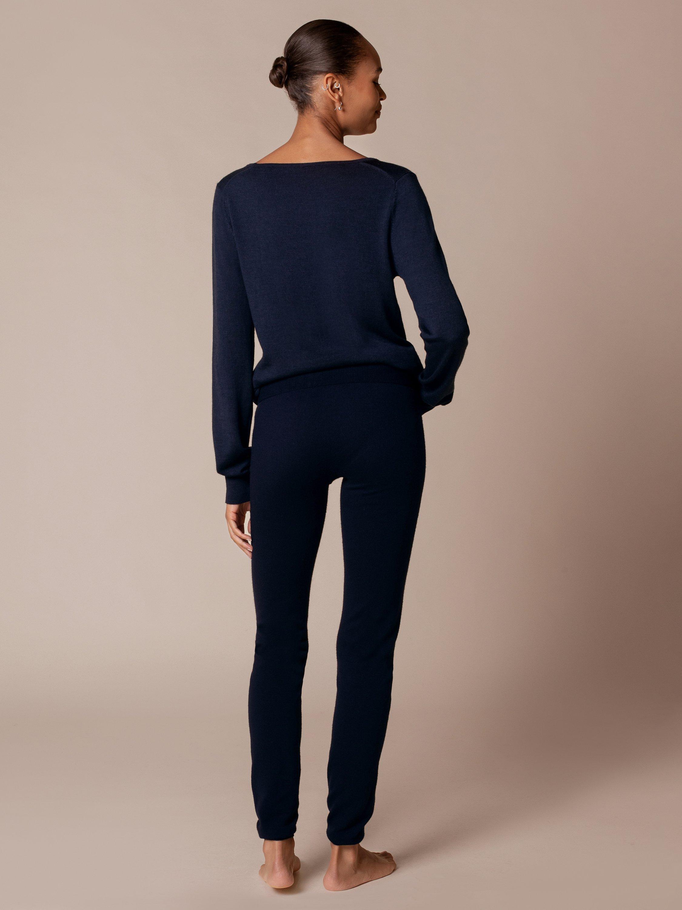 Product image 2 of 4, which shows Celtic & Co. Pure Merino Wool Lounge Trousers, Navy, XS