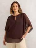 Live Unlimited Curve Keyhole Short Sleeve Blouse