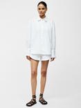 French Connection Alexis Oversized Cross Back Shirt, White
