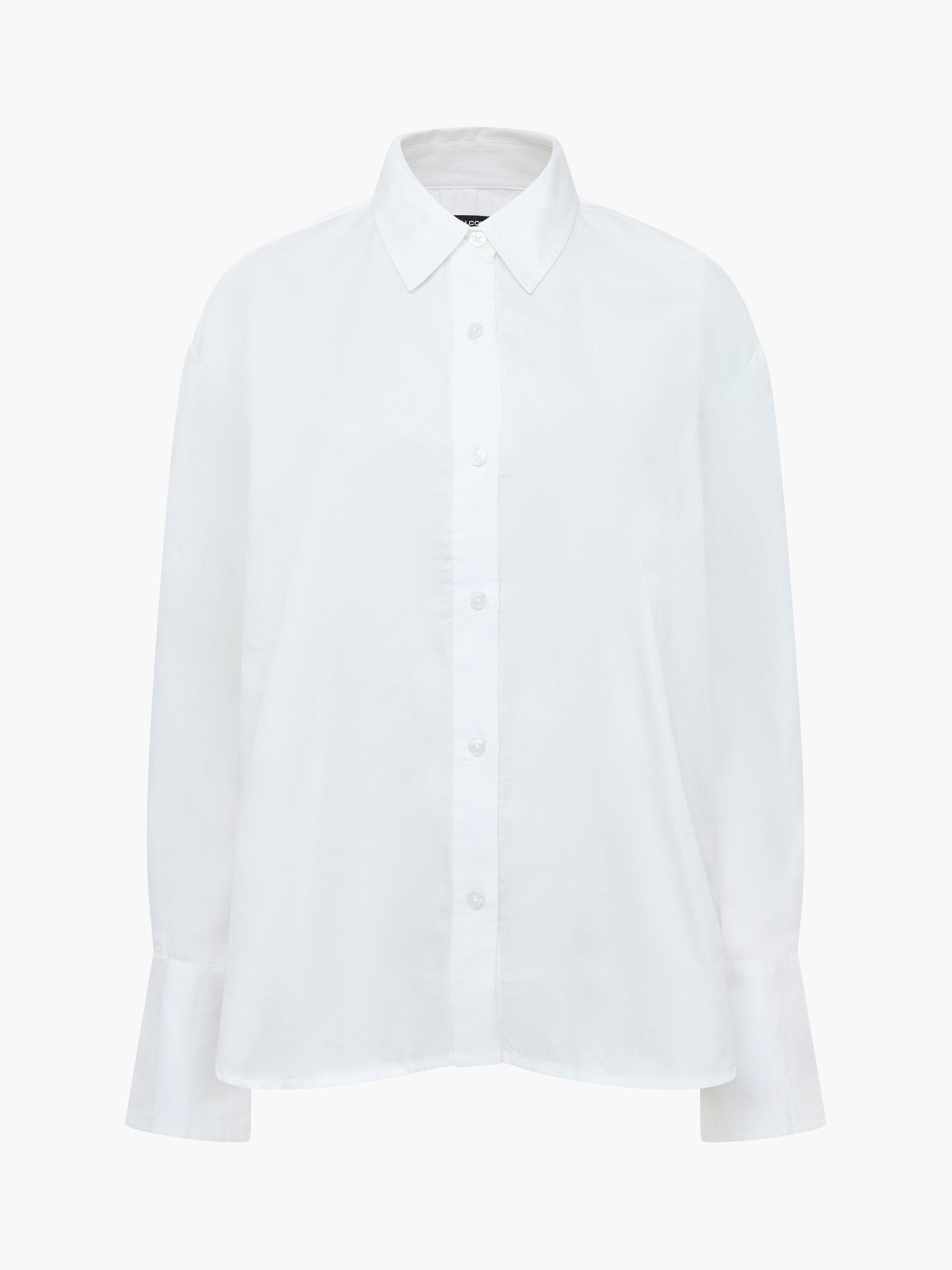 Product image 5 of 5, which shows French Connection Alexis Oversized Cross Back Shirt, White, XS