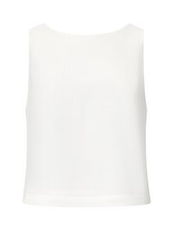 French Connection Birdie Linen Tie Back Swing Top, Summer White