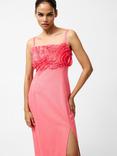 French Connection Ariette Ruffle Midi Dress, Pink