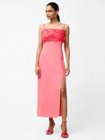 French Connection Ariette Ruffle Midi Dress, Pink