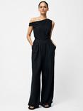 French Connection Ariette Wide Leg Jumpsuit, Black