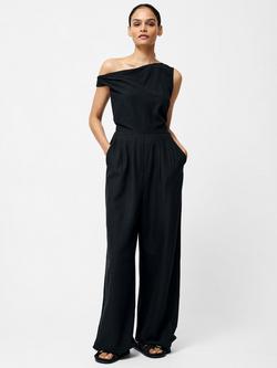 French Connection Ariette Wide Leg Jumpsuit, Black - view 2, Black