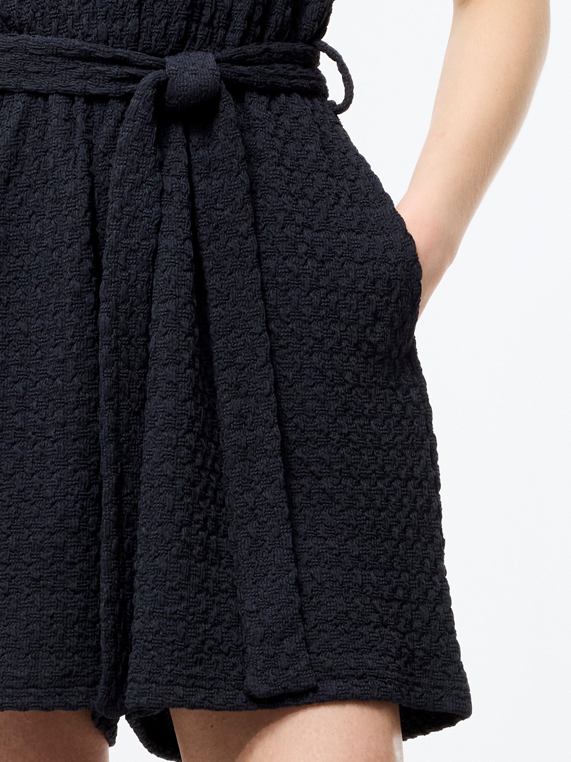 Product image 3 of 5, which shows French Connection Sadie Textured Playsuit, Washed Ink, XS