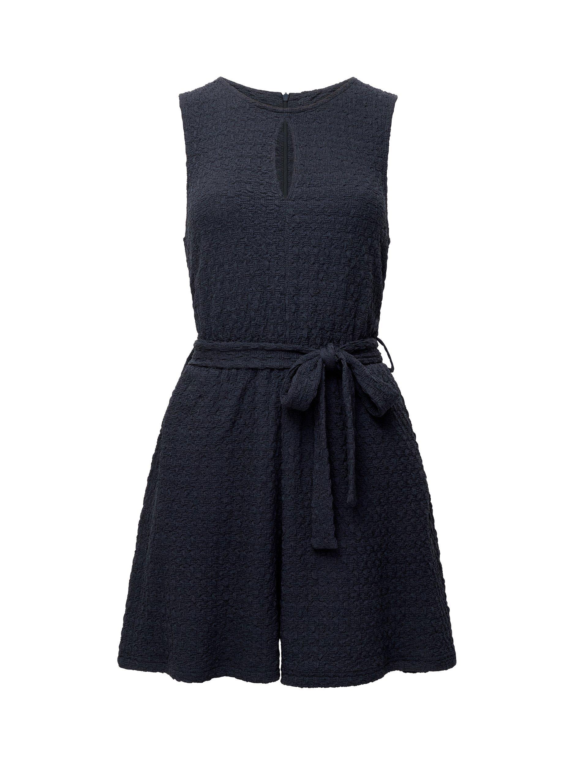 Product image 5 of 5, which shows French Connection Sadie Textured Playsuit, Washed Ink, XS