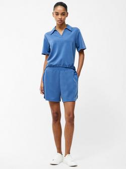 French Connection Wren Polo Shirt, Mid Blue - view 2, Mid Blue