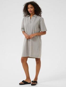 KAFFE Naya Stripe Tunic Mini Dress, Midnight/White, Midnight/White