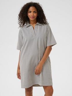 KAFFE Naya Stripe Tunic Mini Dress, Midnight/White - view 2, Midnight/White