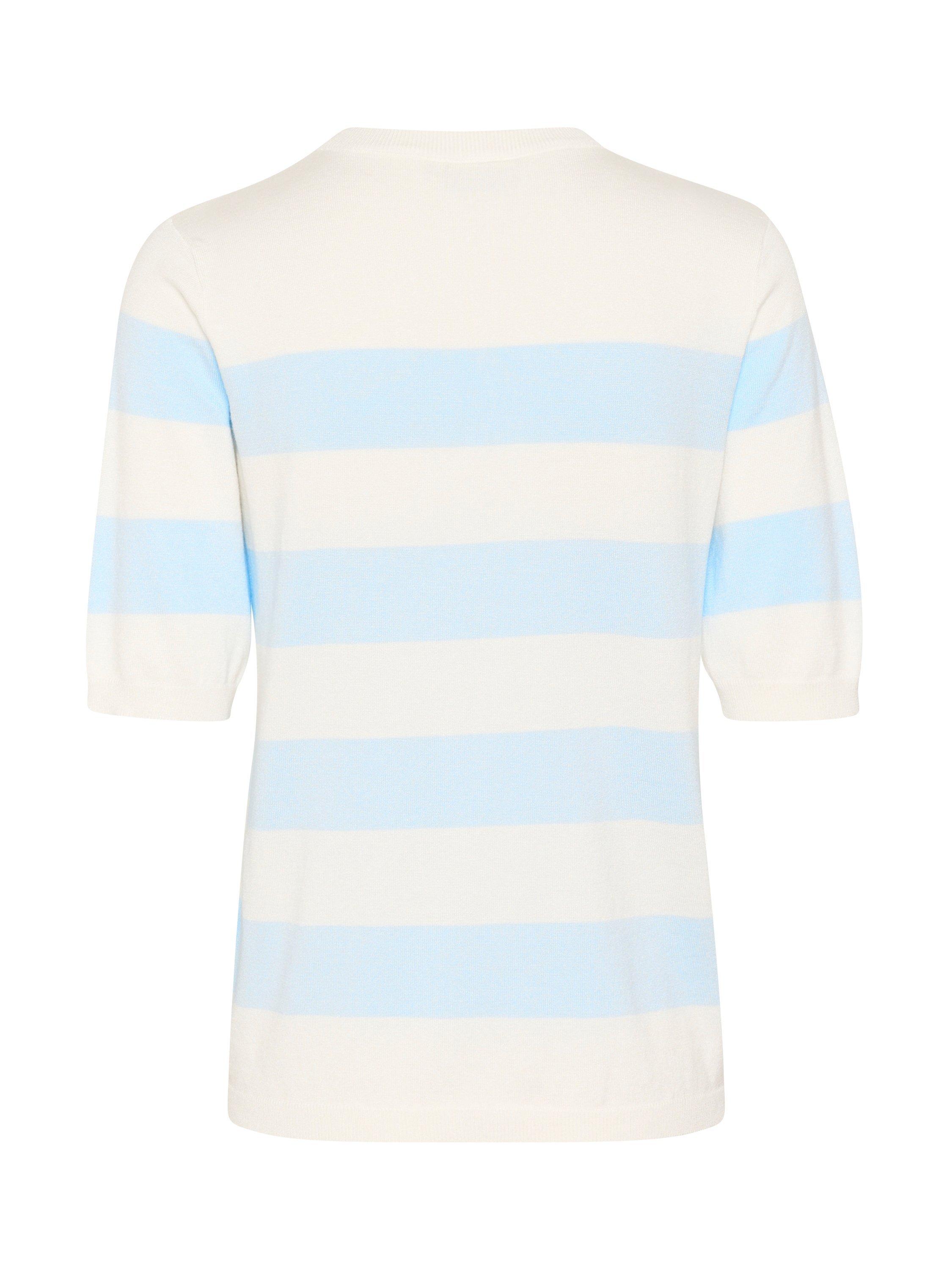 Product image 6 of 6, which shows KAFFE Lizza Stripe Short Sleeve Jumper, Blue/Multi, XS