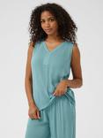 KAFFE Amber Sleeveless Blouse, Teal