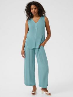 KAFFE Amber Sleeveless Blouse, Teal - view 2, Teal