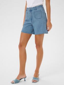KAFFE Sarah Denim Shorts, Light Blue, Light Blue
