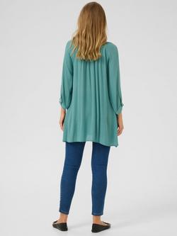 KAFFE Amber Relaxed Gathered Tunic, Teal - view 2, Teal