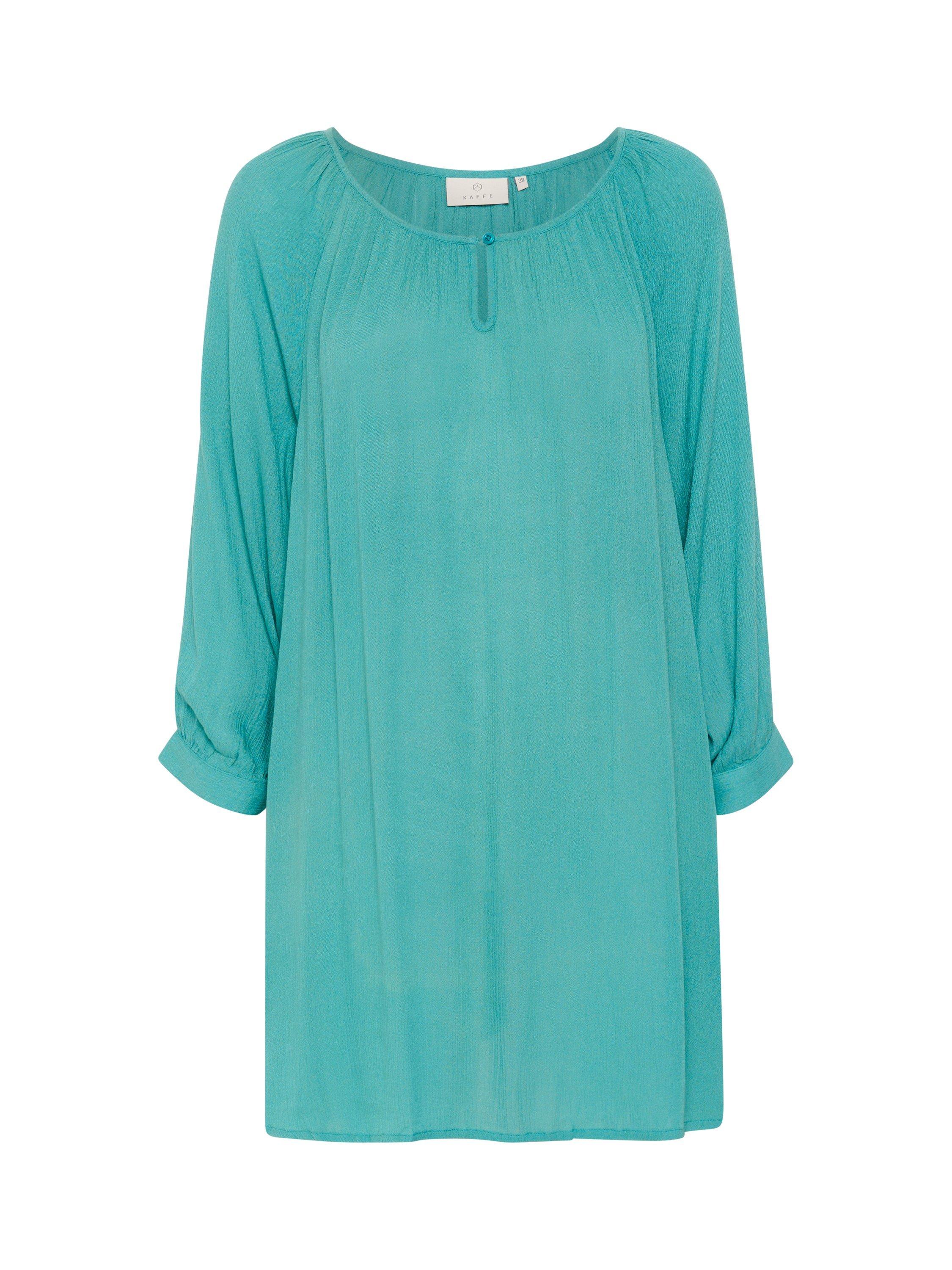 Product image 5 of 6, which shows KAFFE Amber Relaxed Gathered Tunic, Teal, 10