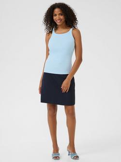 KAFFE Carna Tank Top, Mid Blue - view 2, Mid Blue