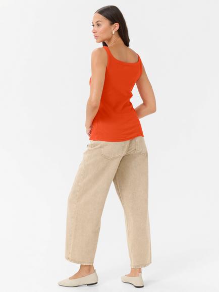 KAFFE Carna Tank Top, Mid Red - view 2, Mid Red
