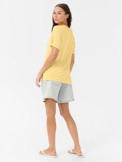 KAFFE Frida V-Neck T-Shirt, Mid Yellow - view 2, Mid Yellow