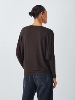 AND/OR Long Batwing Sleeve Jersey Top - view 2, Brown