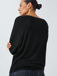 AND/OR Batwing Long Sleeve Jersey Top, Black