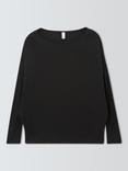 AND/OR Batwing Long Sleeve Jersey Top, Black