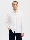Selected Cotton Long Sleeved Shirt, Bright White