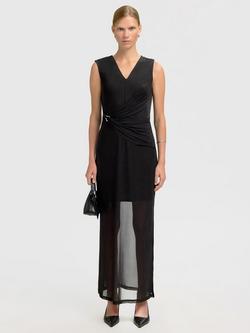 Selected Folga Sleeveless V Neck High Back Maxi Dress - view 2, Black