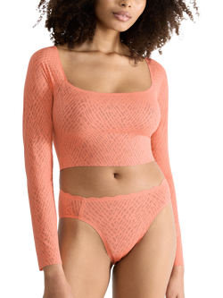 sloggi ZERO Feel Bliss Long Sleeve Top, Lovely Apricot, Lovely Apricot